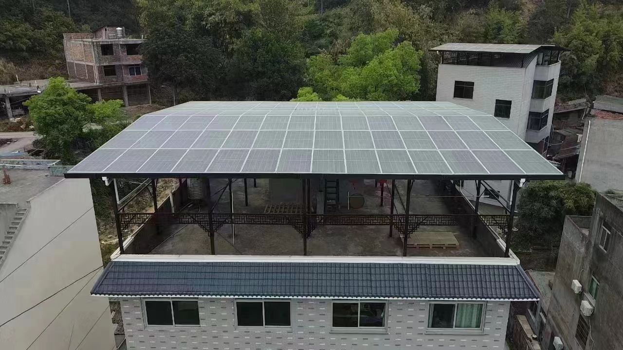 铜川15kw+10kwh自建别墅家庭光伏储能系统